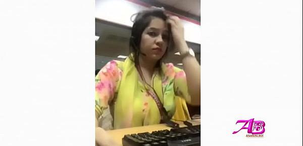 Imo Call With Big Boobs Girl in call center